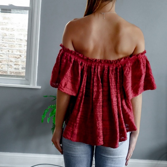 Free People Thrills & Frills Sweater in Raspberry - Picture 4 of 6